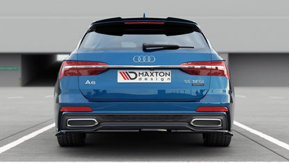 Diffusor Heckansatz passend für Audi A6 S-Line C8 schwarz Hochglanz
