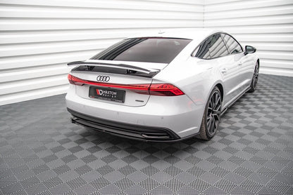 Diffusor Heckansatz passend für Audi A7 C8 schwarz Hochglanz