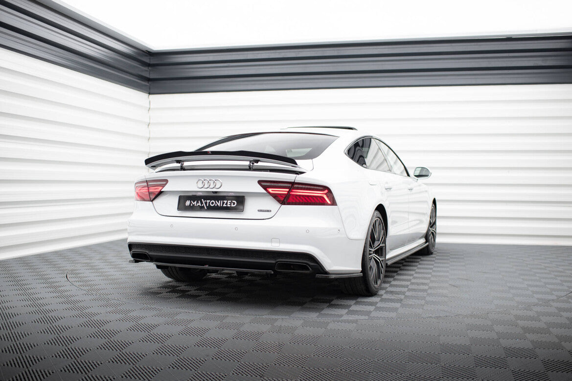 Diffusor Heckansatz passend für Audi A7 S-Line C7 FL schwarz Hochglanz
