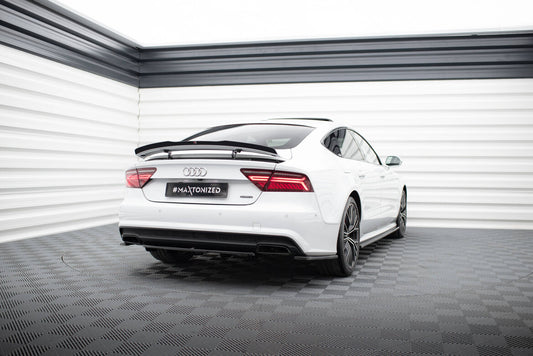 Diffusor Heckansatz passend für Audi A7 S-Line C7 FL schwarz Hochglanz