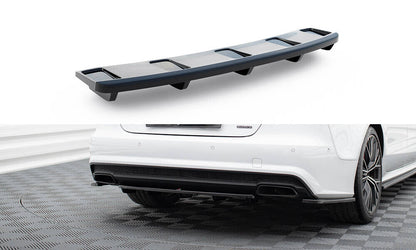 Diffusor Heckansatz passend für Audi A7 S-Line C7 FL schwarz Hochglanz