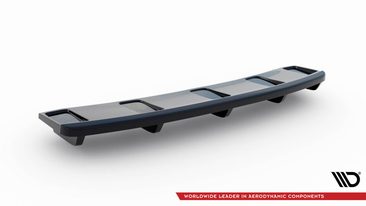 Diffusor Heckansatz passend für Audi A7 S-Line C7 FL schwarz Hochglanz