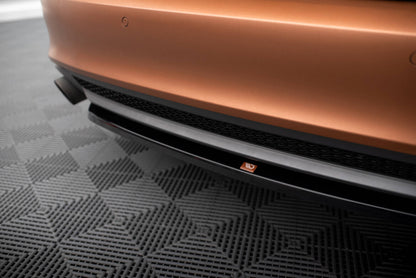 Diffusor Heckansatz passend für Audi A7 S-Line C7 schwarz Hochglanz