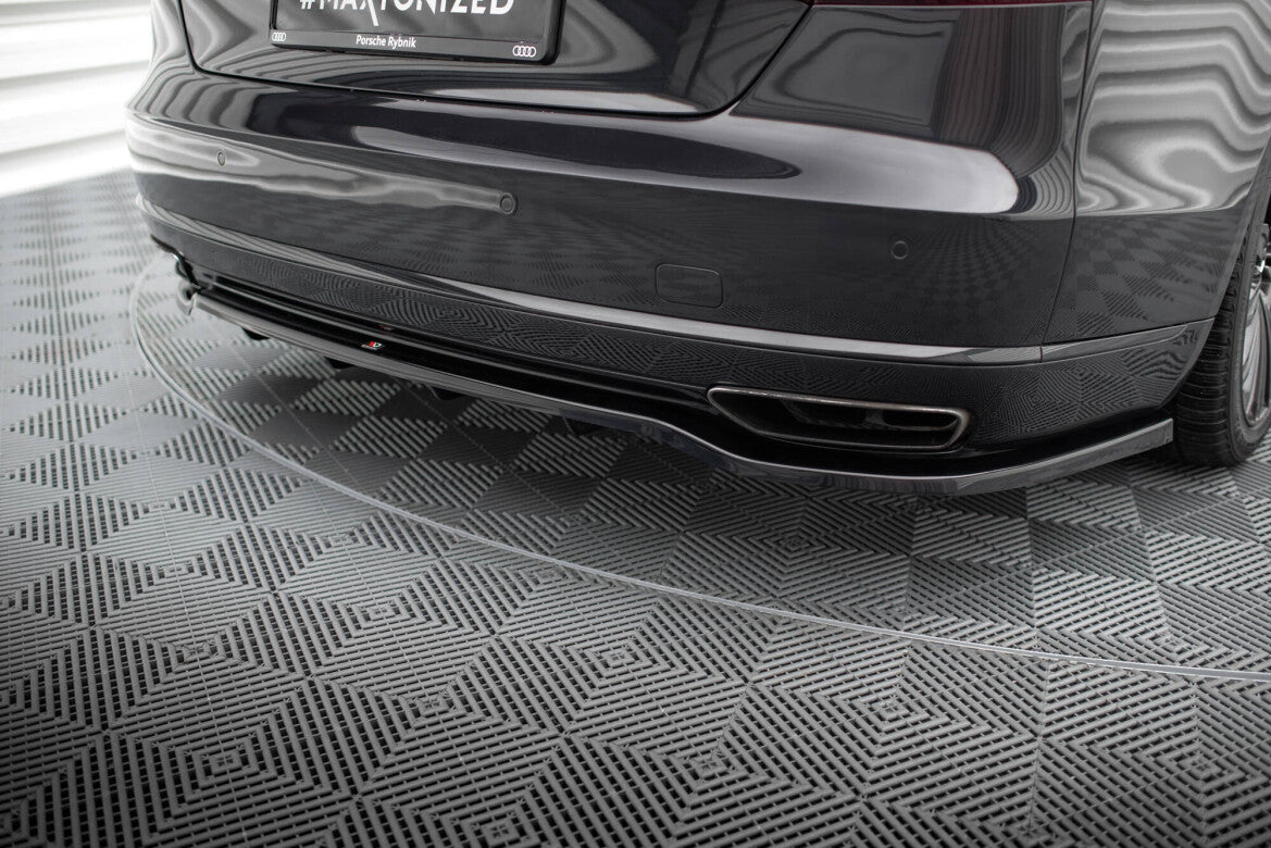 Diffusor Heckansatz passend für Audi A8 D4 FL schwarz Hochglanz