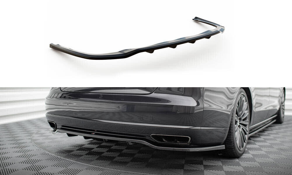 Diffusor Heckansatz passend für Audi A8 D4 FL schwarz Hochglanz