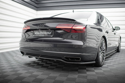 Diffusor Heckansatz passend für Audi A8 D4 FL schwarz Hochglanz