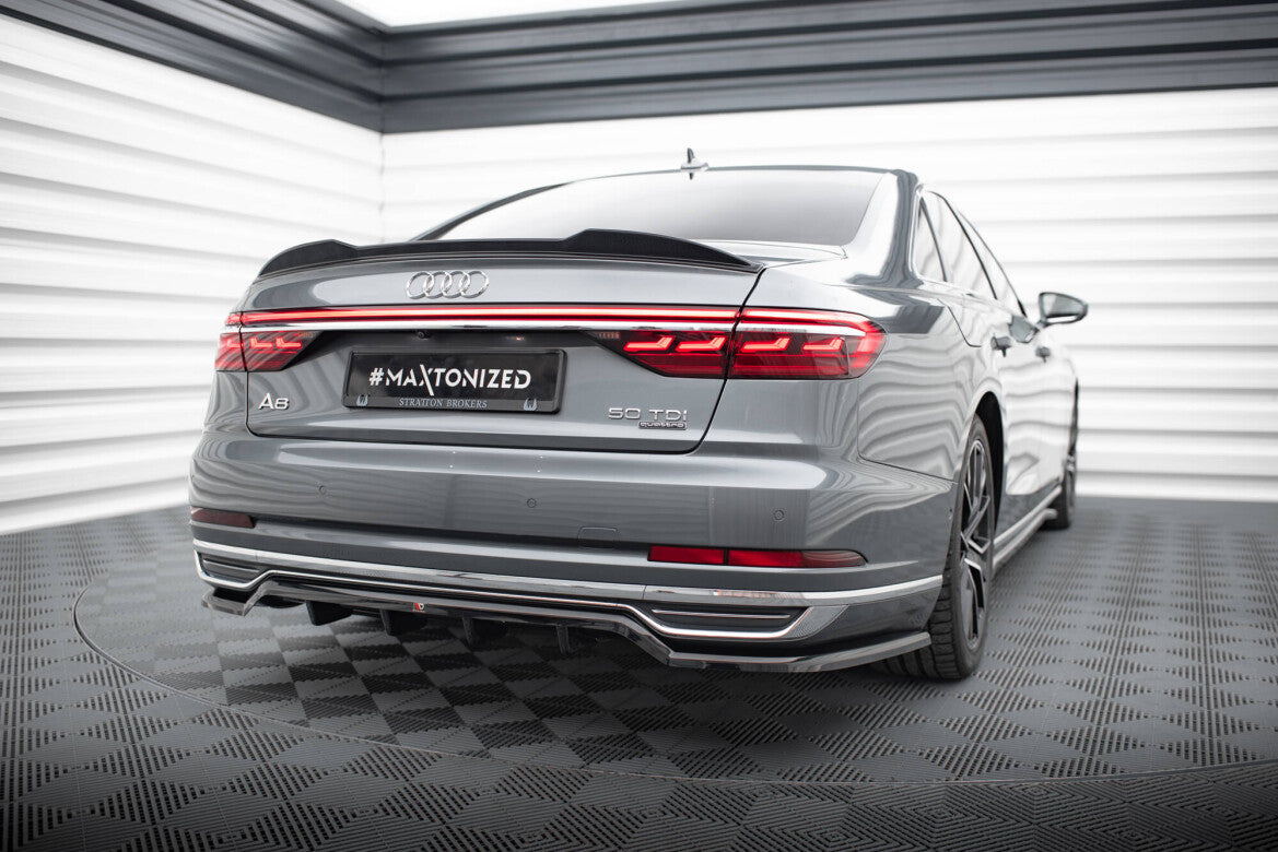 Diffusor Heckansatz passend für Audi A8 D5 schwarz Hochglanz