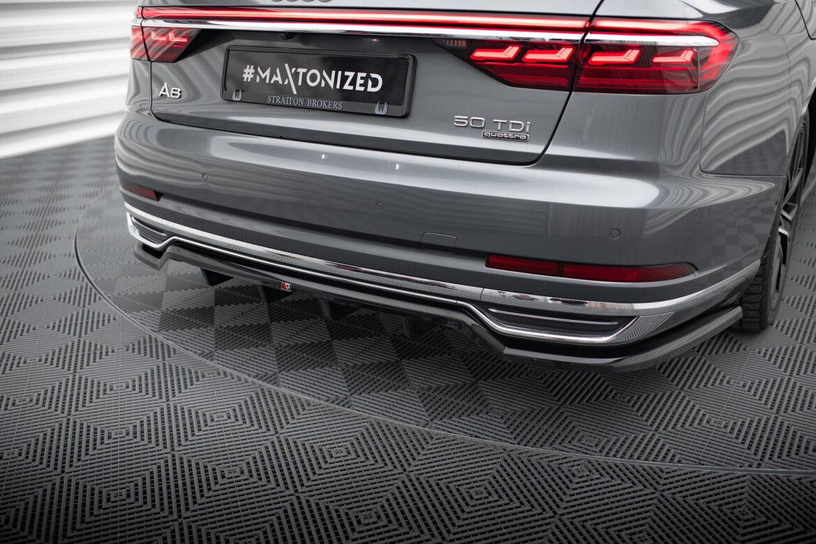Diffusor Heckansatz passend für Audi A8 D5 schwarz Hochglanz