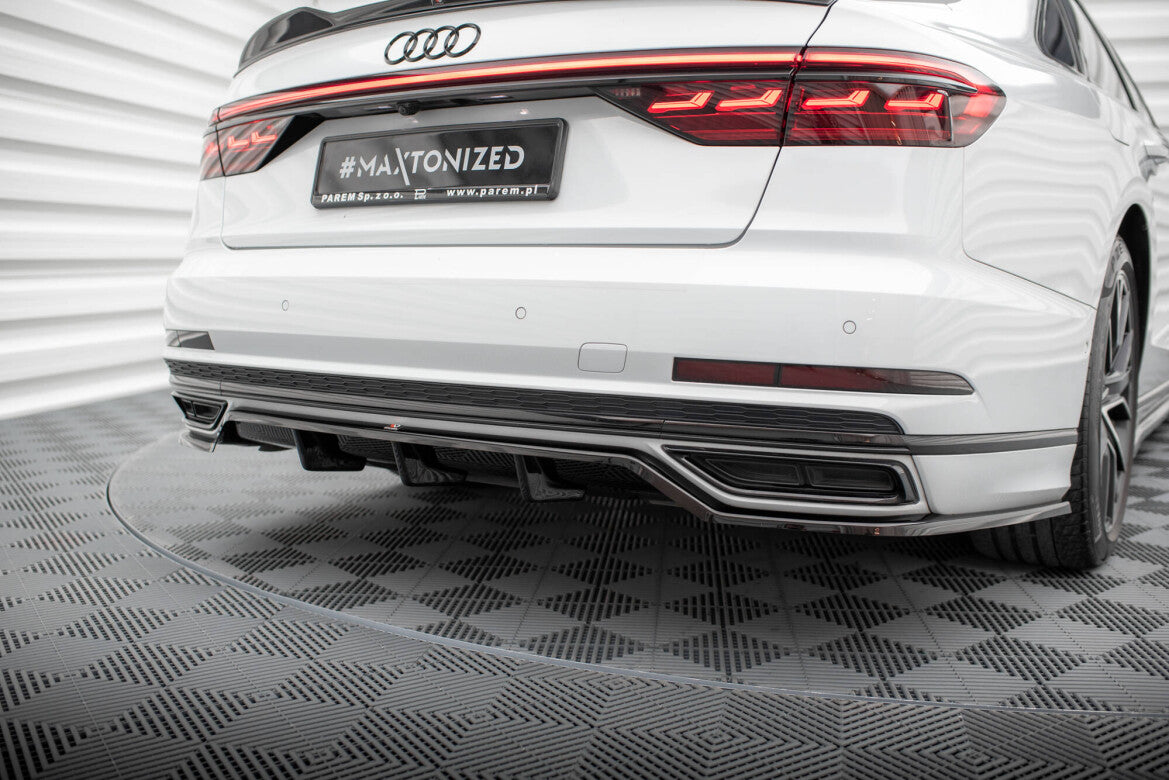 Diffusor Heckansatz passend für Audi A8 S-Line D5 schwarz Hochglanz