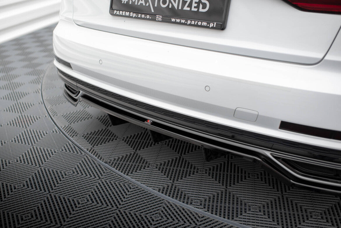 Diffusor Heckansatz passend für Audi A8 S-Line D5 schwarz Hochglanz
