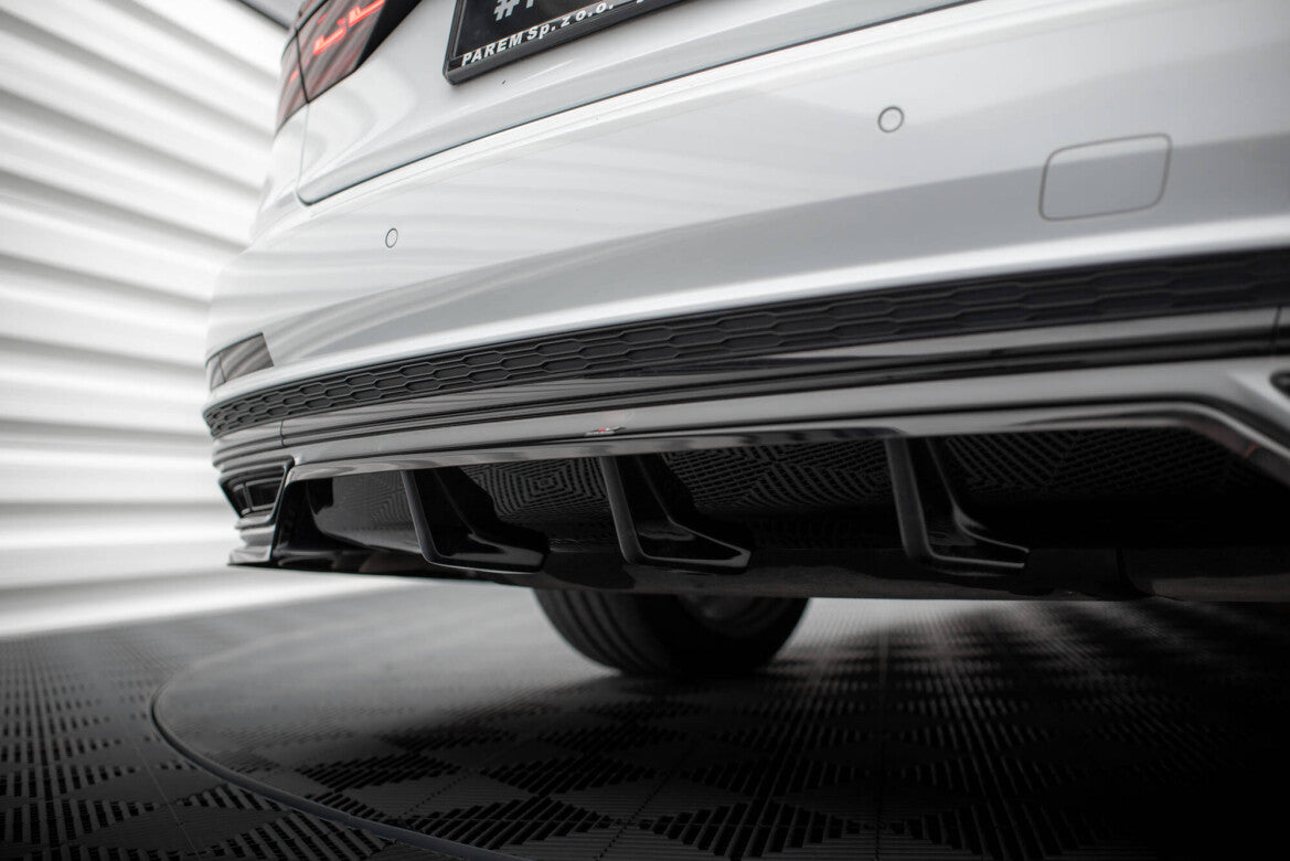Diffusor Heckansatz passend für Audi A8 S-Line D5 schwarz Hochglanz