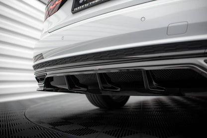 Diffusor Heckansatz passend für Audi A8 S-Line D5 schwarz Hochglanz
