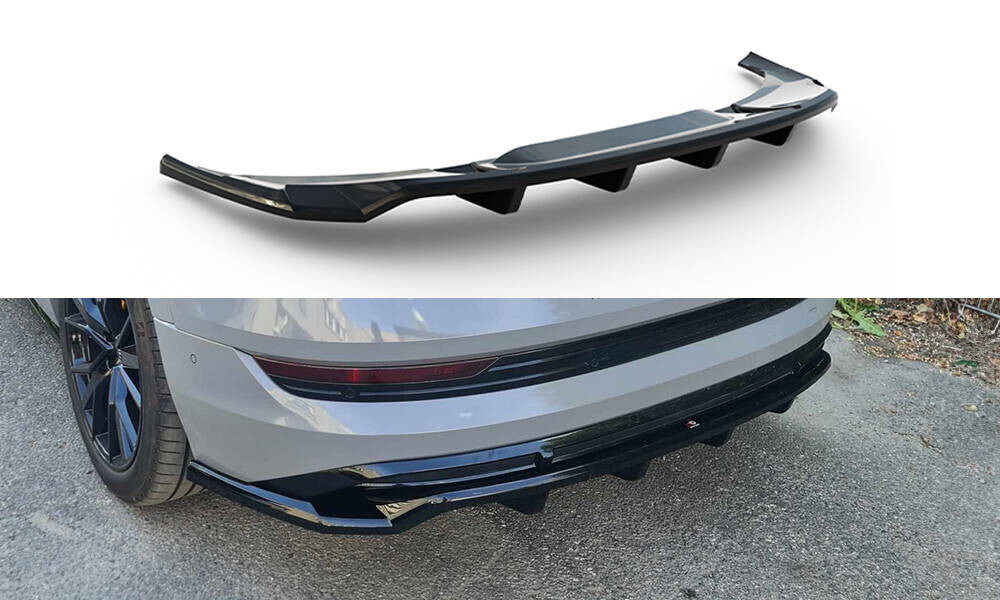 Diffusor Heckansatz passend für Audi e-Tron S-Line schwarz Hochglanz