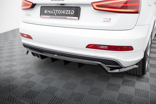 Diffusor Heckansatz passend für Audi Q3 S-line 8U schwarz Hochglanz