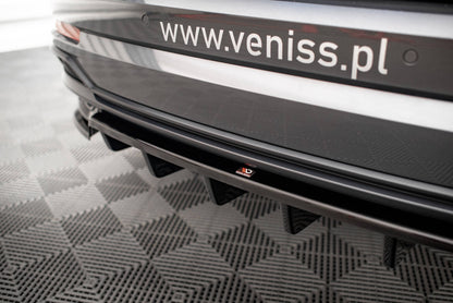 Diffusor Heckansatz passend für Audi Q3 S-Line SUV F3 schwarz Hochglanz