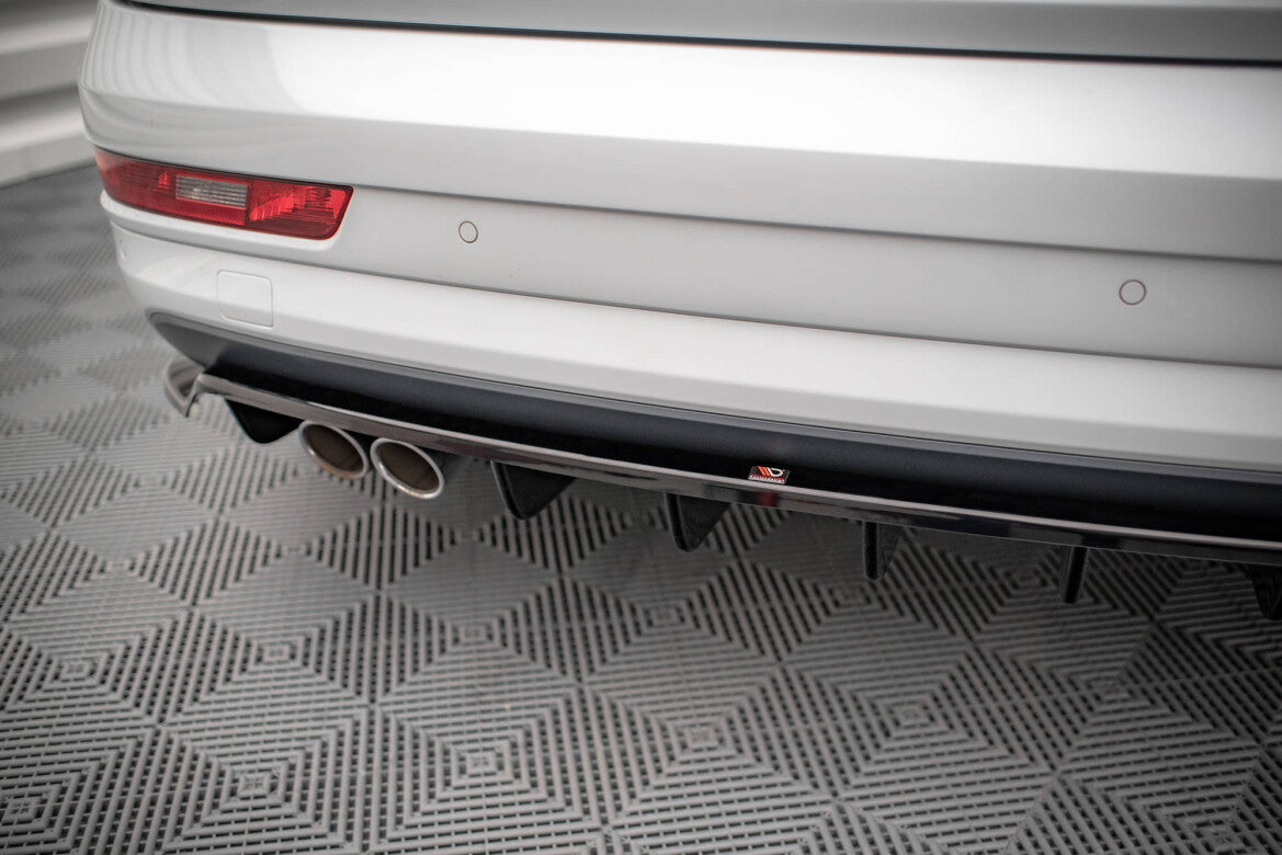 Diffusor Heckansatz passend für Audi Q3 Sport 8U FL schwarz Hochglanz