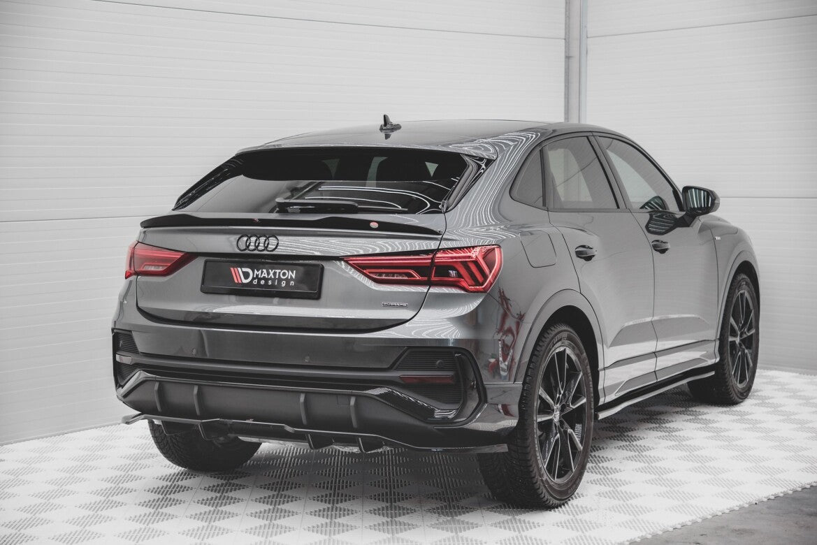 Diffusor Heckansatz passend für Audi Q3 Sportback S-Line schwarz Hochglanz