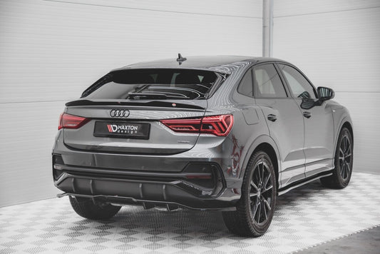 Diffusor Heckansatz passend für Audi Q3 Sportback S-Line schwarz Hochglanz