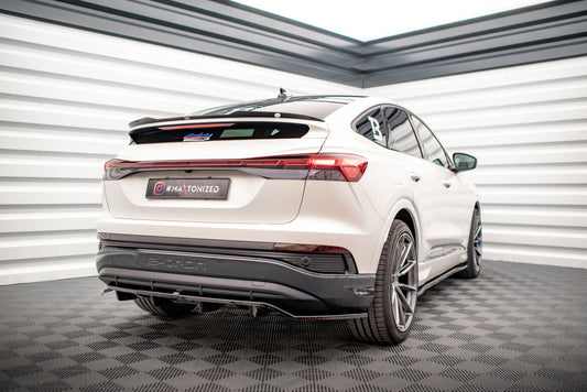 Diffusor Heckansatz passend für Audi Q4 e-tron Sportback S-line Mk1 schwarz Hochglanz