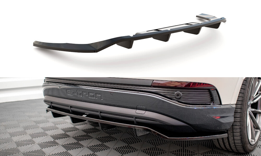 Diffusor Heckansatz passend für Audi Q4 e-tron Sportback S-line Mk1 schwarz Hochglanz