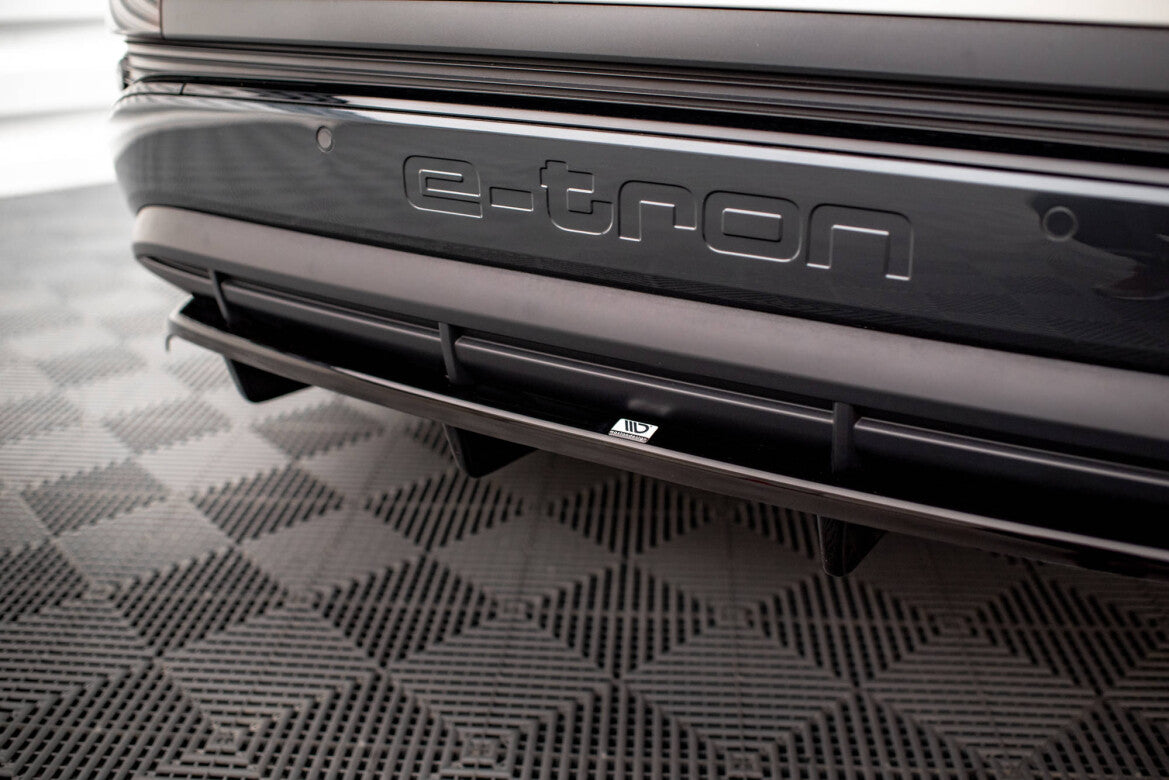 Diffusor Heckansatz passend für Audi Q4 e-tron Sportback S-line Mk1 schwarz Hochglanz