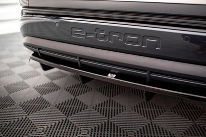 Diffusor Heckansatz passend für Audi Q4 e-tron Sportback S-line Mk1 schwarz Hochglanz