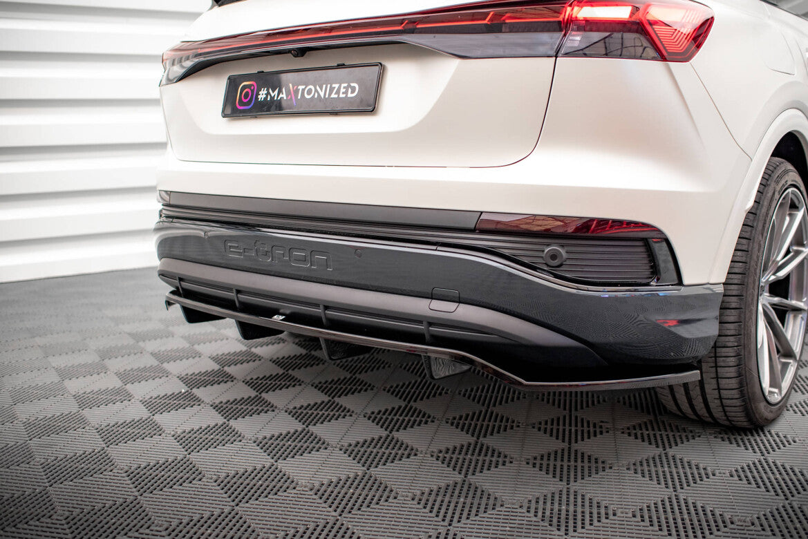 Diffusor Heckansatz passend für Audi Q4 e-tron Sportback S-line Mk1 schwarz Hochglanz