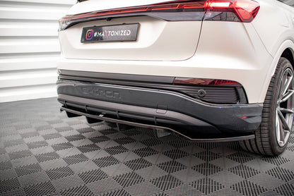 Diffusor Heckansatz passend für Audi Q4 e-tron Sportback S-line Mk1 schwarz Hochglanz