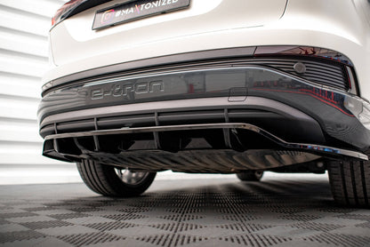 Diffusor Heckansatz passend für Audi Q4 e-tron Sportback S-line Mk1 schwarz Hochglanz