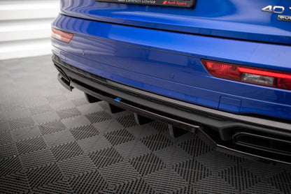 Diffusor Heckansatz passend für Audi Q5 S-Line SUV Mk2 FL schwarz Hochglanz