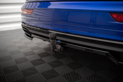 Diffusor Heckansatz passend für Audi Q5 S-Line SUV Mk2 FL schwarz Hochglanz