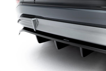 Diffusor Heckansatz passend für Audi Q6 e-tron S-Line / SQ6 e-tron SUV / Sportback Mk1 schwarz Hochglanz