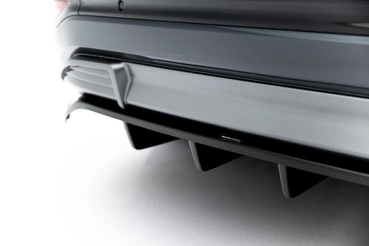 Diffusor Heckansatz passend für Audi Q6 e-tron S-Line / SQ6 e-tron SUV / Sportback Mk1 schwarz Hochglanz