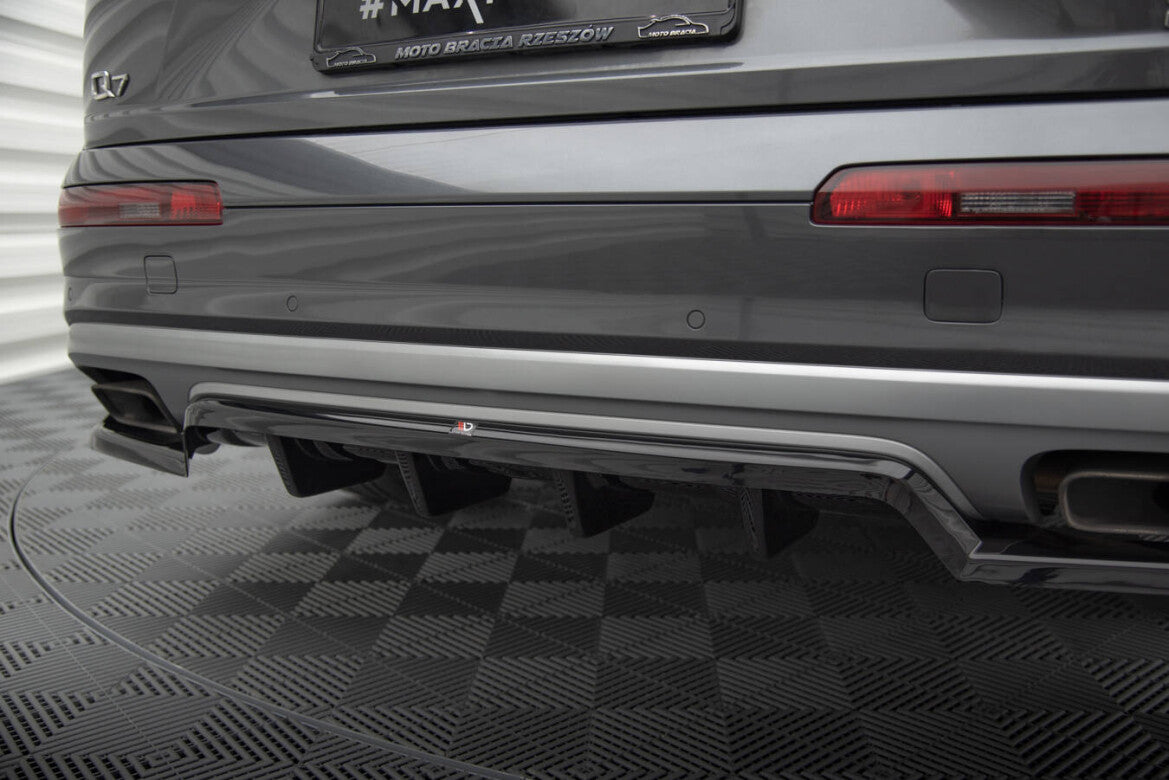 Diffusor Heckansatz passend für Audi Q7 Mk2 schwarz Hochglanz