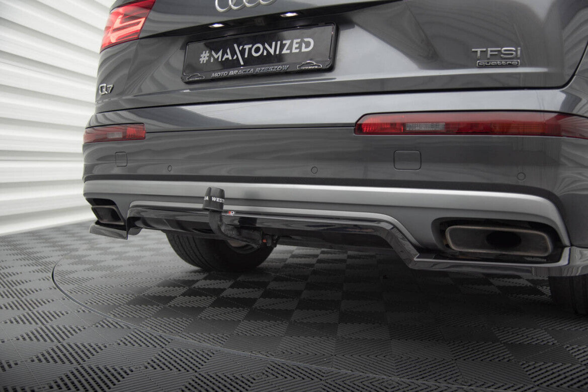 Diffusor Heckansatz passend für Audi Q7 Mk2 schwarz Hochglanz