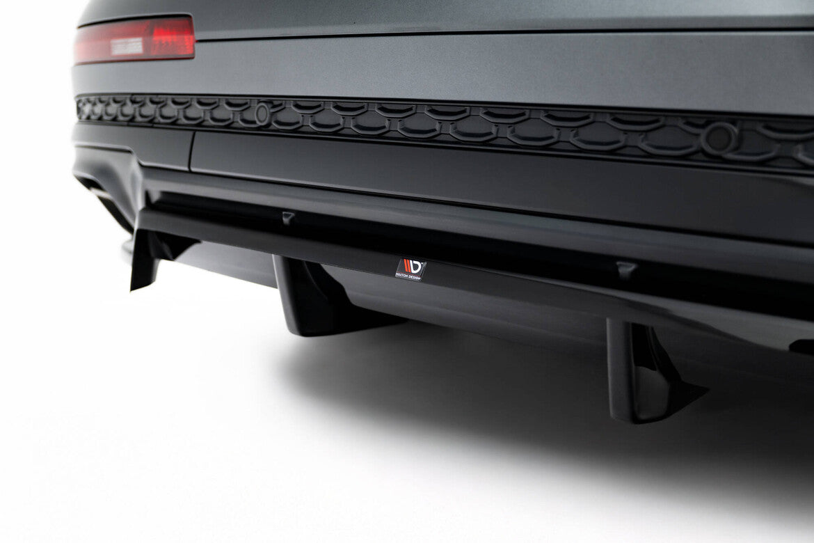 Diffusor Heckansatz passend für Audi Q7 S-Line Mk2 FL 2 schwarz Hochglanz