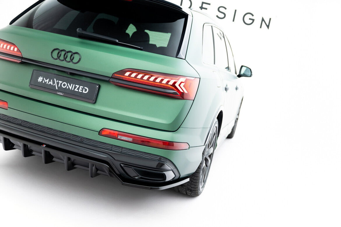 Diffusor Heckansatz passend für Audi Q7 S-Line Mk2 FL schwarz Hochglanz