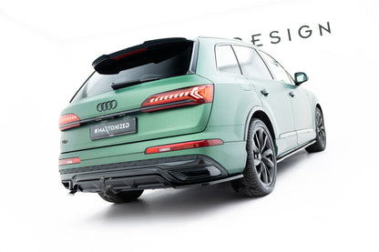 Diffusor Heckansatz passend für Audi Q7 S-Line Mk2 FL schwarz Hochglanz