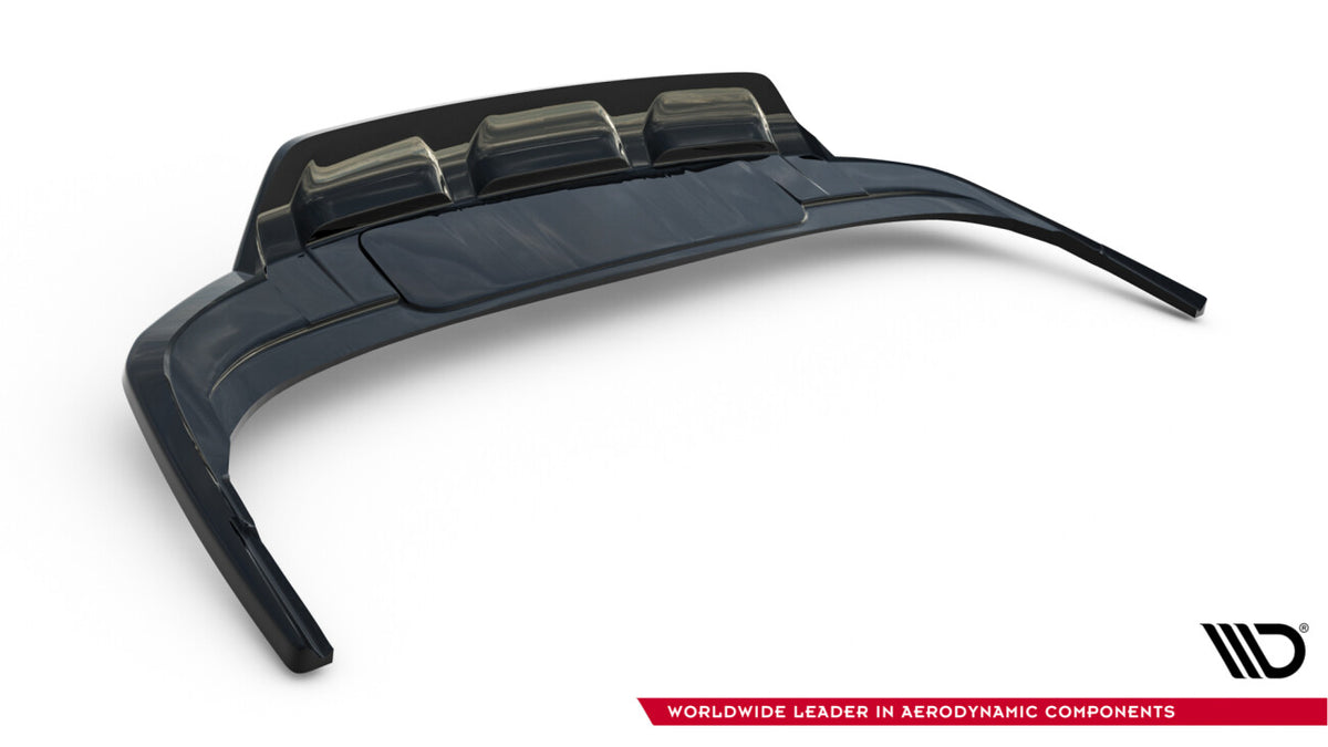 Diffusor Heckansatz passend für Audi Q7 S-Line Mk2 FL schwarz Hochglanz