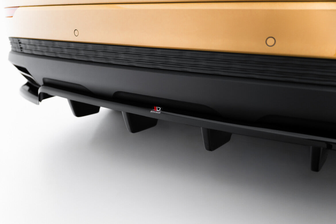 Diffusor Heckansatz passend für Audi Q8 Mk1 FL schwarz Hochglanz