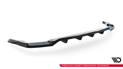 Diffusor Heckansatz passend für Audi Q8 Mk1 FL schwarz Hochglanz