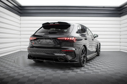 Diffusor Heckansatz passend für Audi RS3 Sportback 8Y schwarz Hochglanz