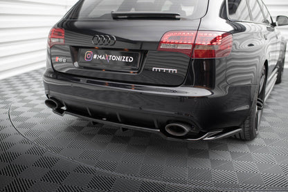 Diffusor Heckansatz passend für Audi RS6 Avant C6 schwarz Hochglanz