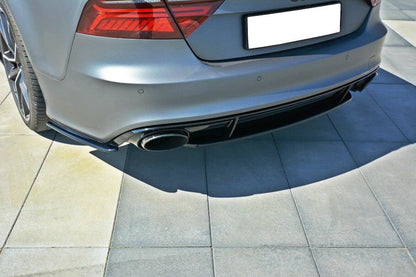 Diffusor Heckansatz passend für Audi RS7 C7 schwarz Hochglanz