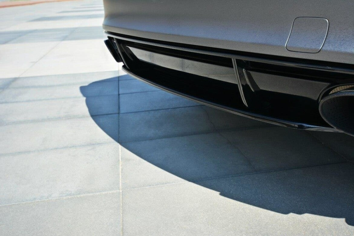 Diffusor Heckansatz passend für Audi RS7 C7 schwarz Hochglanz