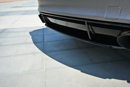 Diffusor Heckansatz passend für Audi RS7 C7 schwarz Hochglanz