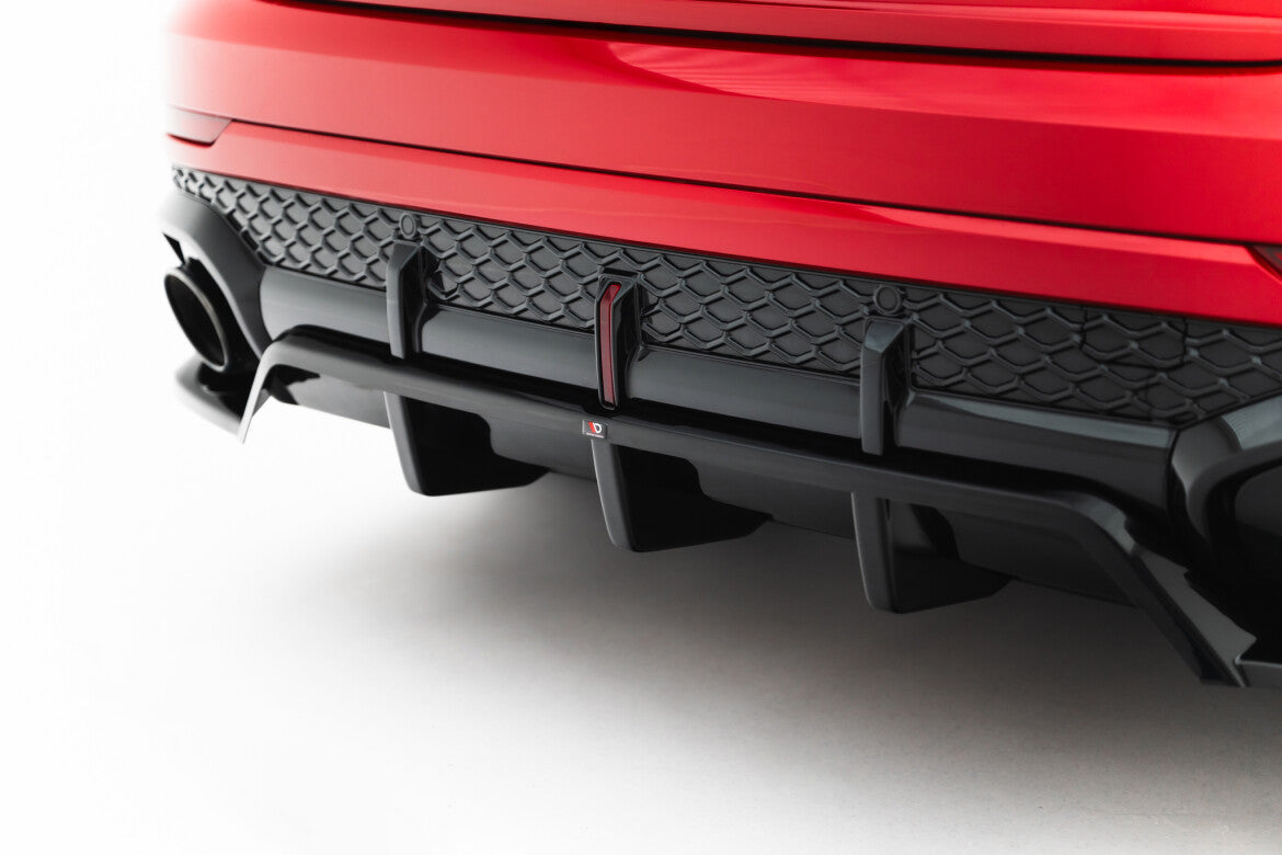 Diffusor Heckansatz passend für Audi RSQ8 Mk1 FL schwarz Hochglanz