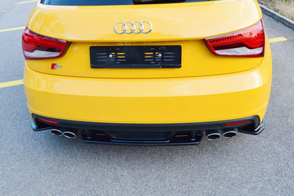 Diffusor Heckansatz passend für Audi S1 8X schwarz Hochglanz