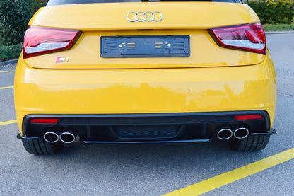 Diffusor Heckansatz passend für Audi S1 8X schwarz Hochglanz