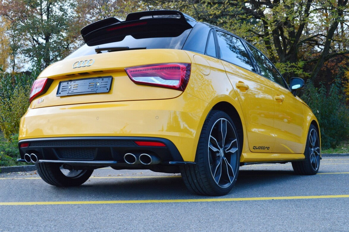 Diffusor Heckansatz passend für Audi S1 8X schwarz Hochglanz